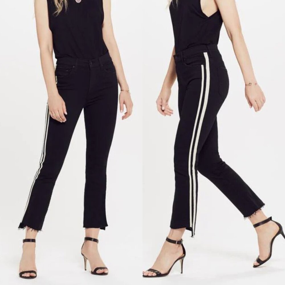 MOTHER The Insider Crop Step Fray Denim Jeans in‎ Guilty Racer